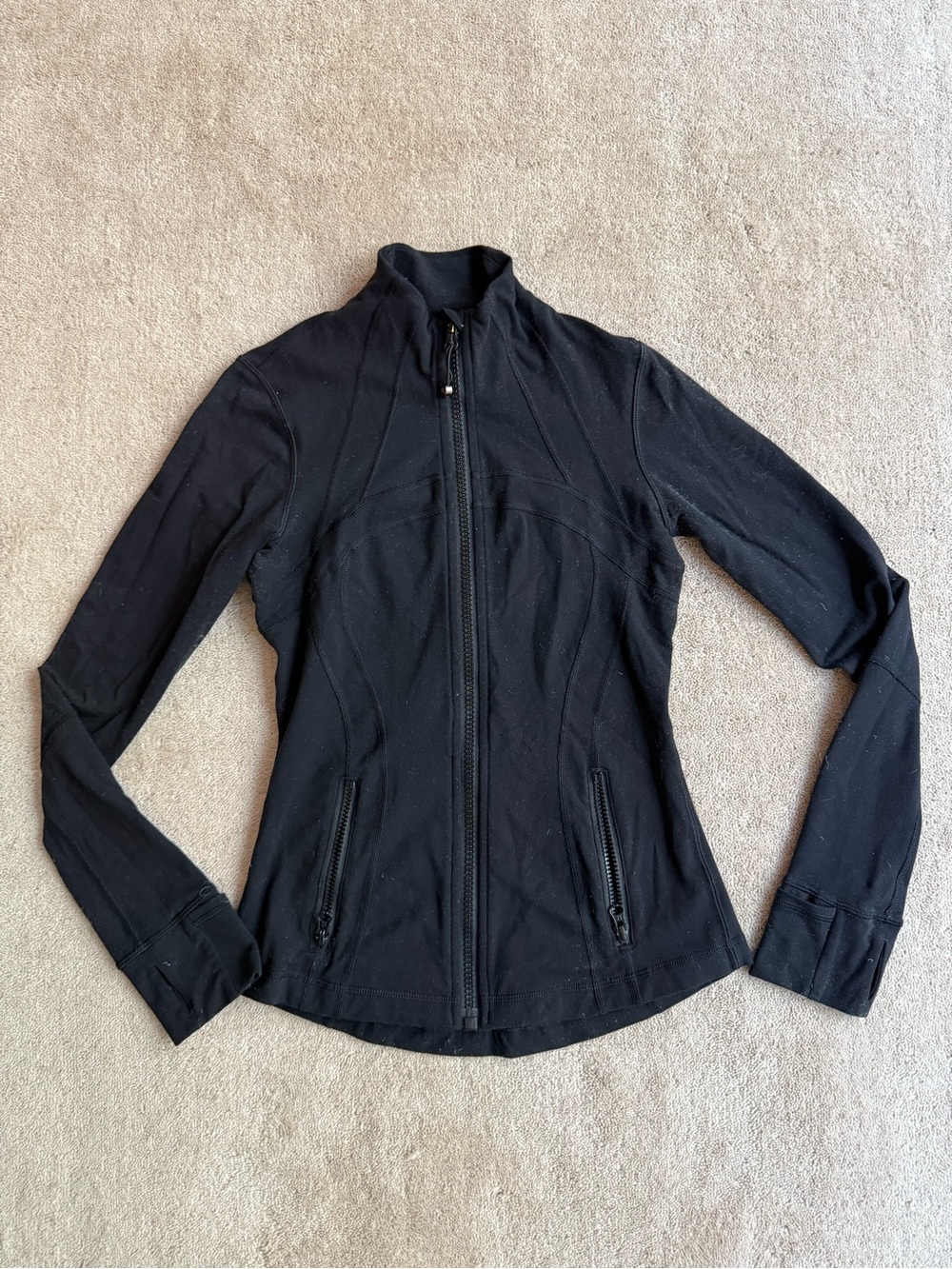 lululemon athletica Black Zip-Up Bomber Jacket